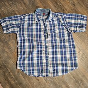 Tommy Hilfiger Men's XXL Blue Plaid Shirt